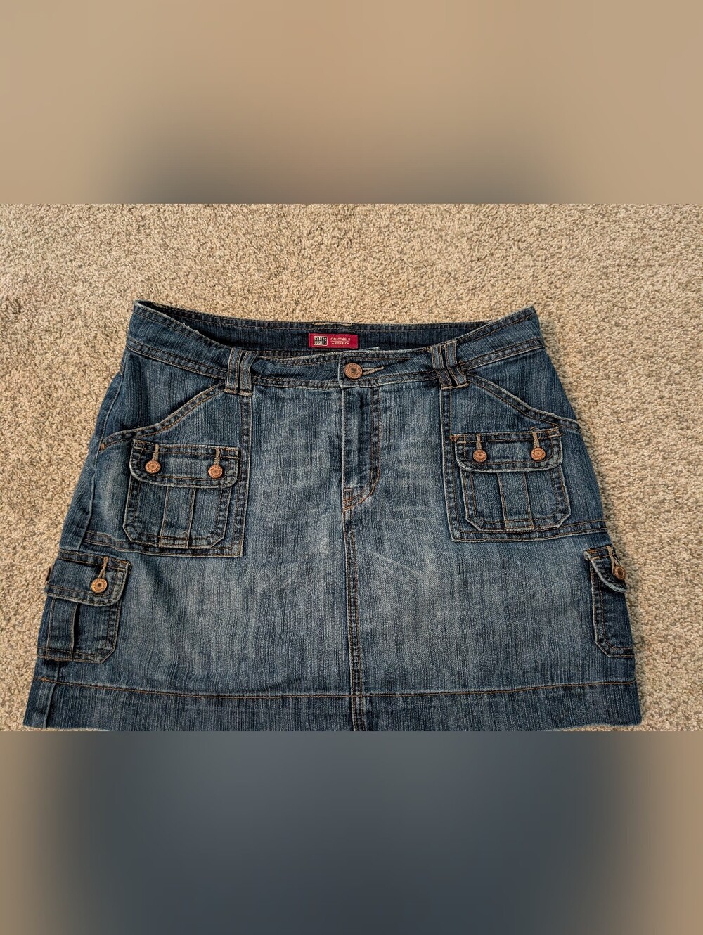 Y2K Cargo Denim Mini Skort